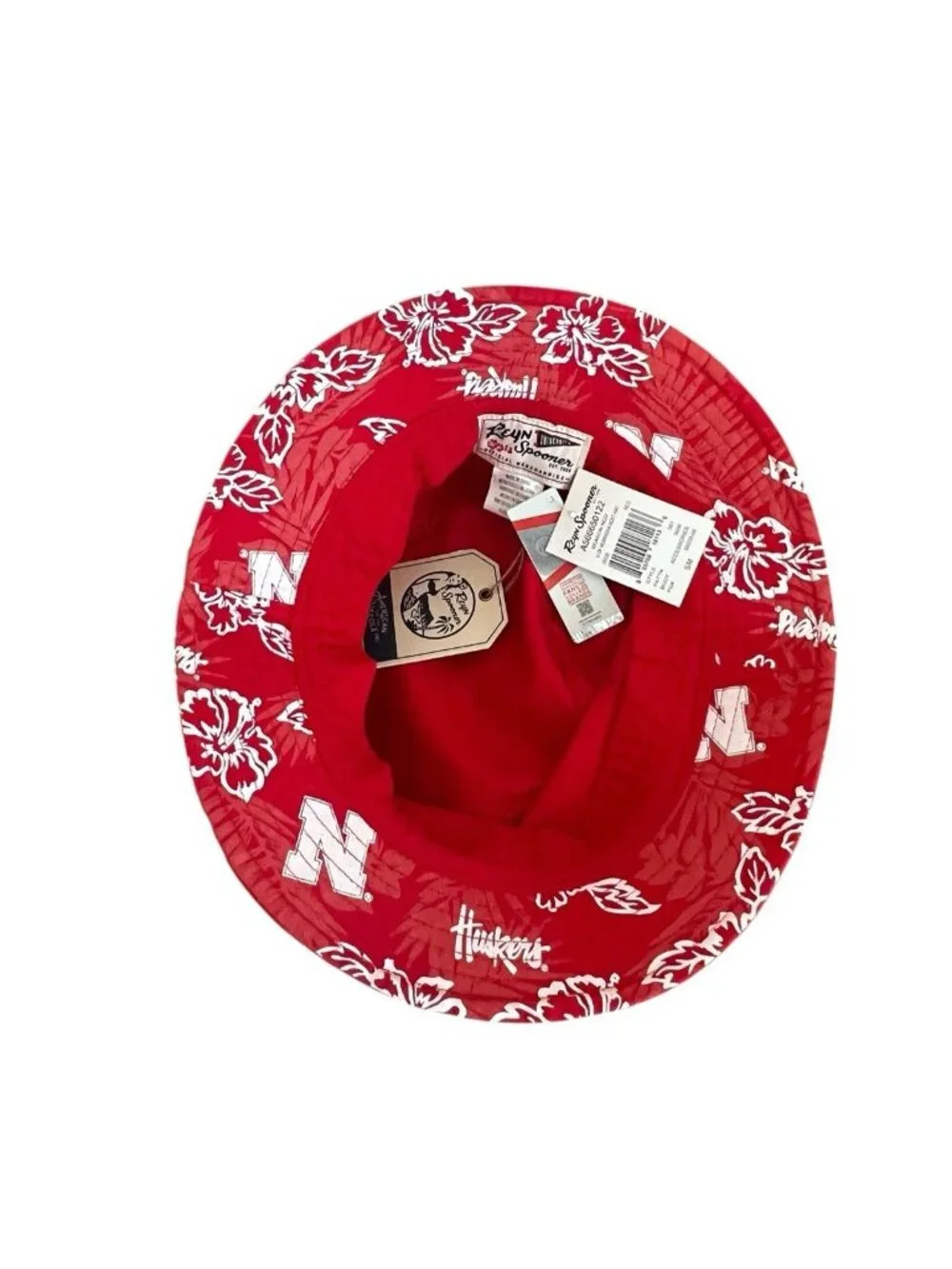 Reyn Spooner x American Needle Nebraska Huskers NCAA Floral Bucket Hat S/M